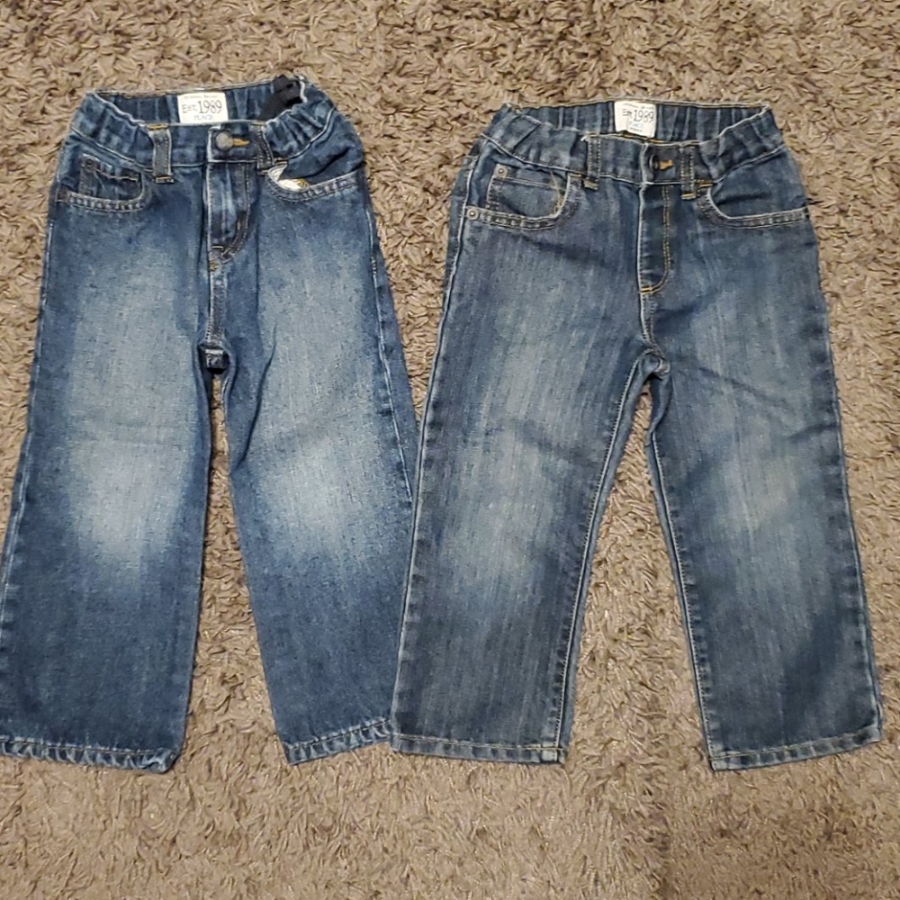 Blue Jeans Size 3T both with Adjustable Waists